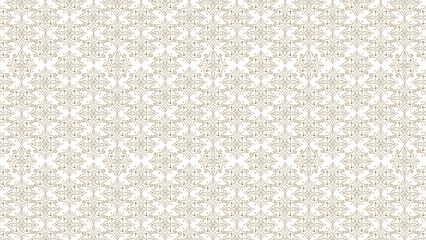 Ornate geometric pattern with floral and diamond motifs in a repeating design on a white background