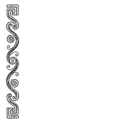 Vertical Text Divider in Charcoal Hand-Drawn Style with Decorative Patterns