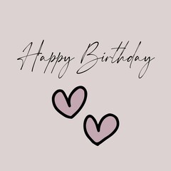 Aesthetic happy birthday card.