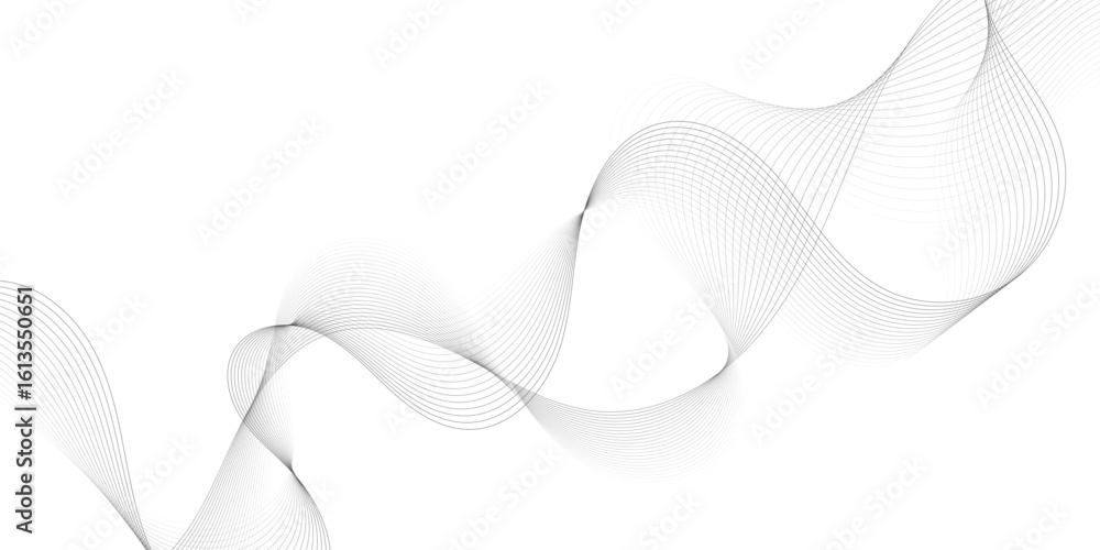 Poster abstract grey, white smooth element swoosh speed wave modern stream background. wave with lines crea
