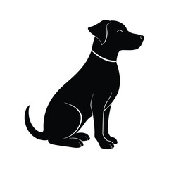 A striking black silhouette of a dog.