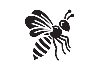 Fototapeta premium Honeybee silhouette vector illustration