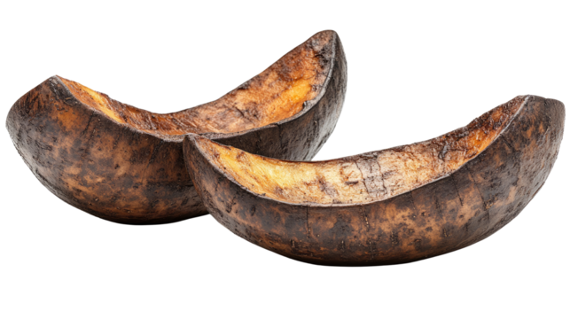 Delicious potato wedges set isolated on white background PNG 