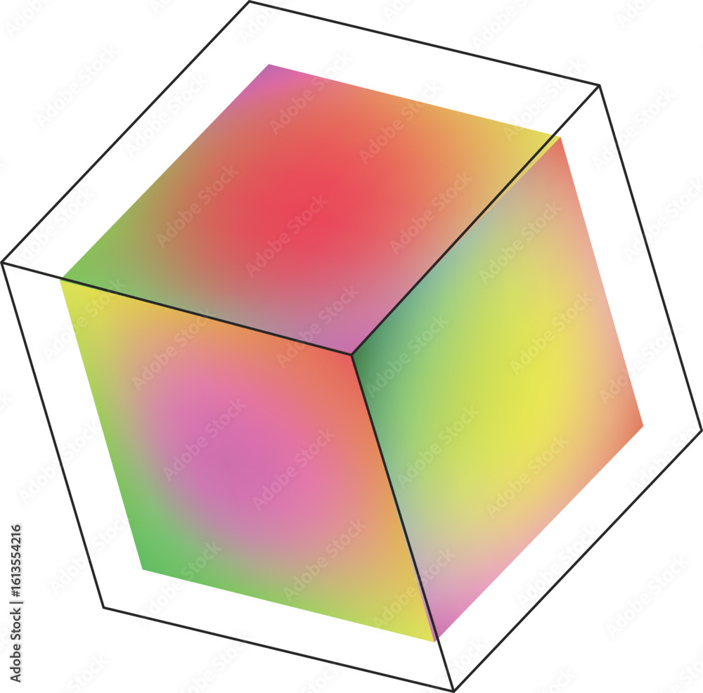 Aufkleber abstract 3d blurry gradient mesh shape. colorful mesh fluid liquid element. soft light blob with aur