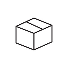box recycle bin icon outline editable stroke line drawing eps