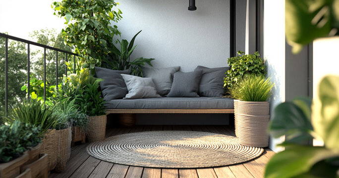 modern living room with a view