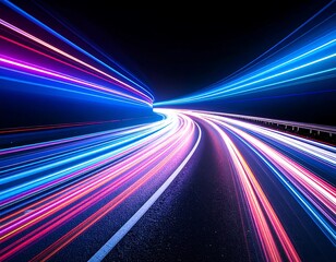Abstract speed tunnel vibrant colors