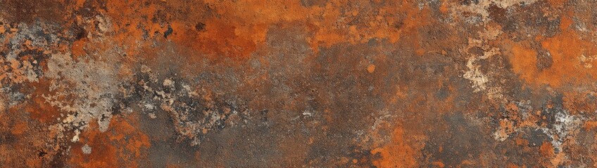 Rusted metal surface with mottled colors