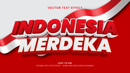 indonesia merdeka editable text effect