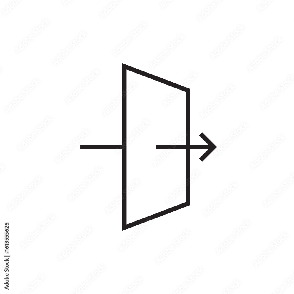 Poster exit enter login logout icon outline editable stroke eps
