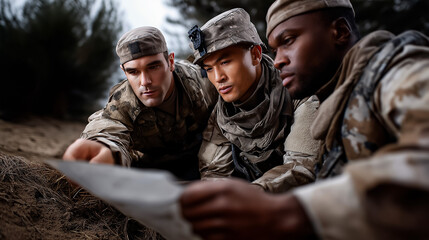 Fototapeta premium Military Debrief Session