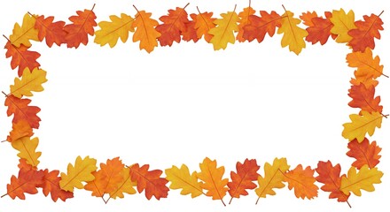 Autumn leaves decorative border