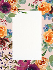 This elegant botanical composition a warm winter mood with a cozy touch.watrecolor