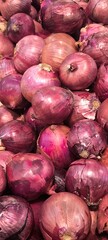Shallots in a fresh vegetable shop
