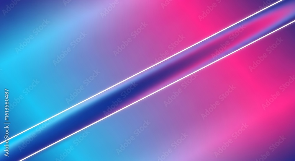 Poster a vibrant abstract background featuring a diagonal gradient transitioning from electric blue to hot 