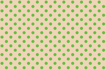 Green colour circles on Bisque colour background.
