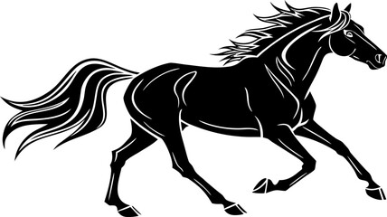 horse silhouette vector