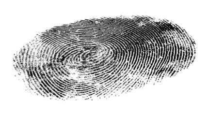 Partial Black Fingerprint on Transparent Background

