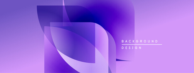 Abstract purple background. Overlapping shapes create dynamic visual effect. Modern design suitable for digital projects.