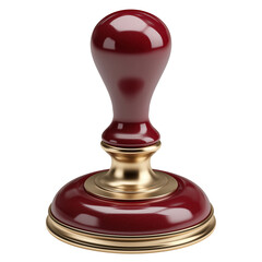 Reflecting authority, this rich crimson stamp evokes a sense of officialdom, precision, and weighty decisions, perfect for legal, financial, or governmental concepts.