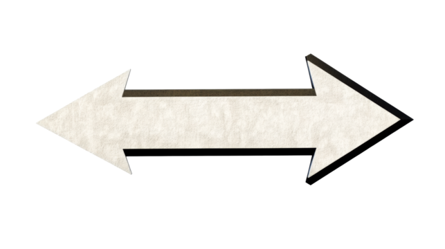 Arrow design with transparent background for graphic use