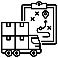 Logistics Planning Line Icon