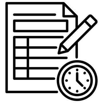 Timesheet Entry Line Icon