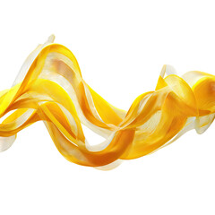 Yellow Airflow Motion on Transparent Background

