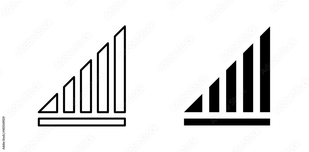 Poster connection icon. phone signal bar. signal strength indicator level. wireless connection strength