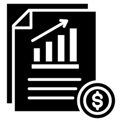 Financial Reporting Glyph Icon