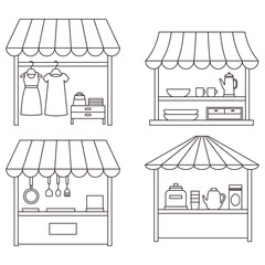 フリーマーケットの店舗