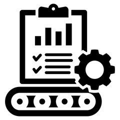 Manufacturing Report Glyph Icon
