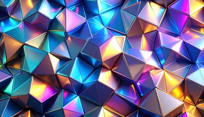 幾何学模様のホログラムテクスチャー


