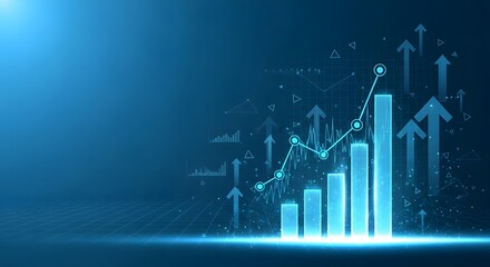 Financial graph growth chart business