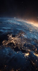 Earth's Night Side over Europe