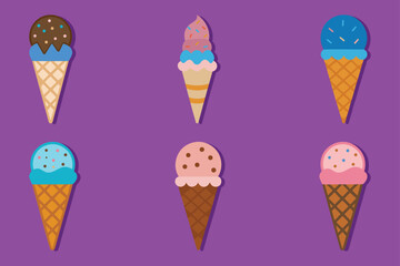 Modern  ice cream cones vector icon design, Editable  ice cream cones vector illustration,  ice cream cones vector art collection
