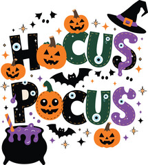 hocuc pocus halloween t-shirt design