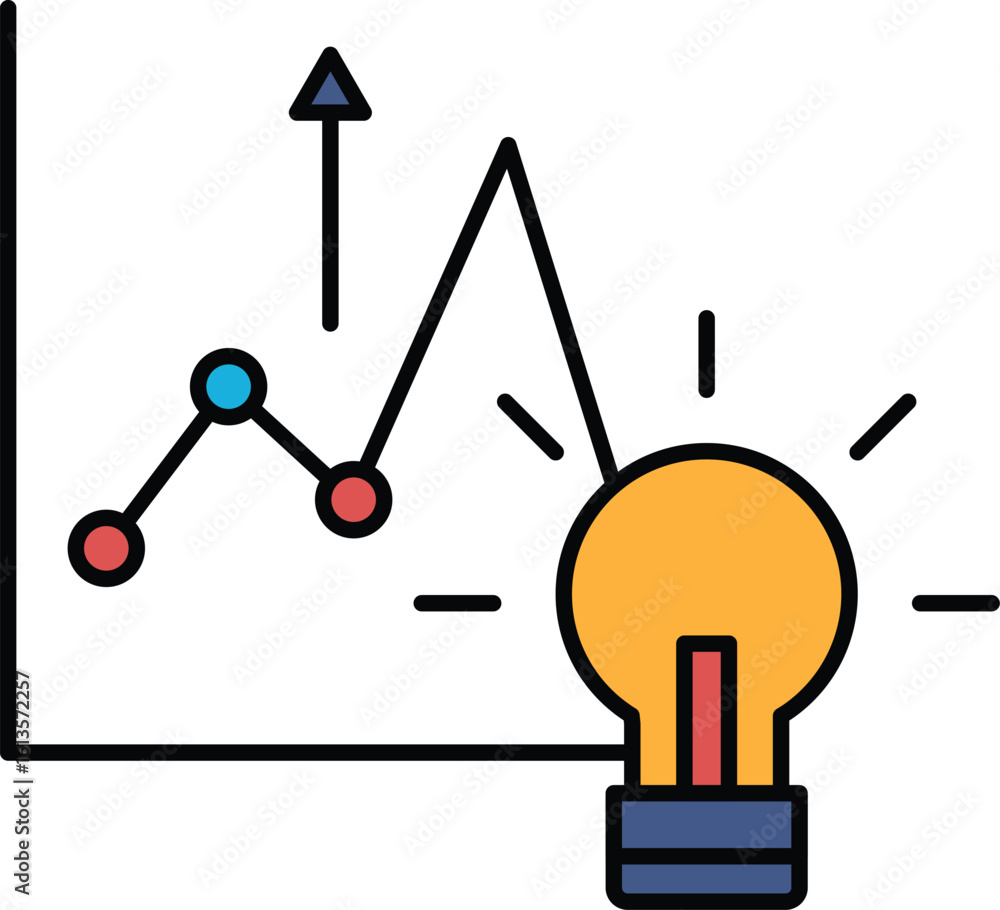 Poster a graph with a light bulb on it