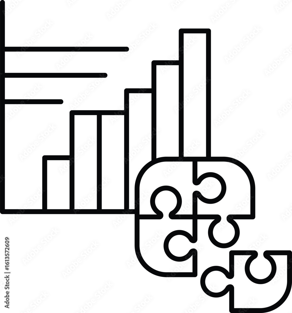 Poster a graph is shown with a puzzle piece missing