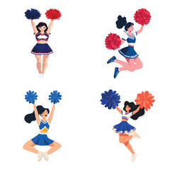 cheer girl vector