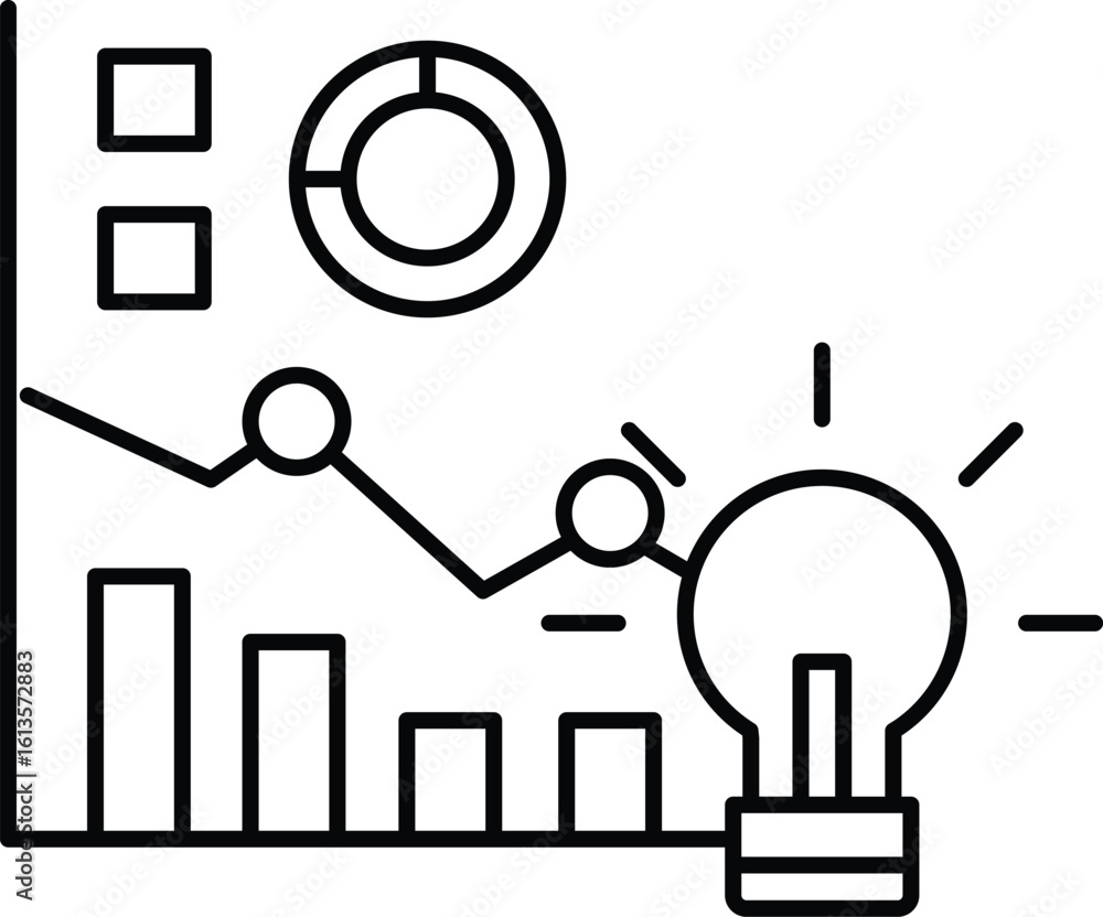 Poster a graph with a light bulb on it