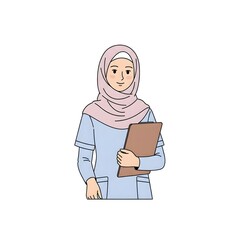 a nurse in white background