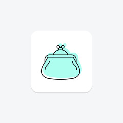 Coin Purse, vector, pixel perfect, illustrator file
