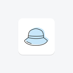 Bucket Hat, vector, pixel perfect, illustrator file