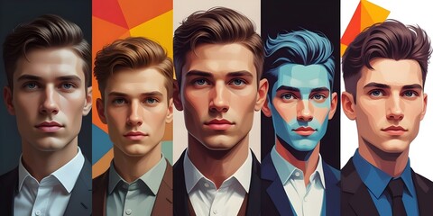  Multi-Style Portrait of a Young Boy 