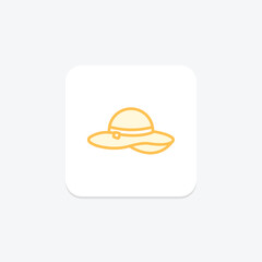 Sun Hat, vector, pixel perfect, illustrator file
