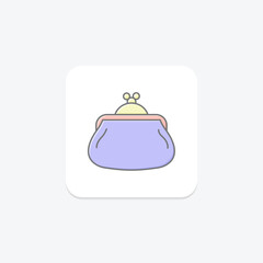 Coin Purse, vector, pixel perfect, illustrator file