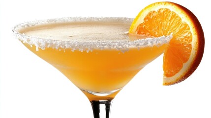 Orange cocktail in martini glass