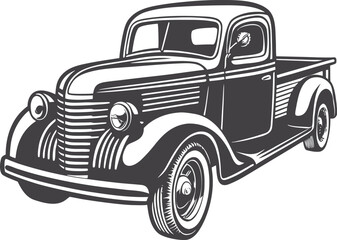 vintage car vector icon