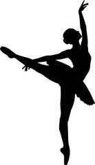 Fototapeta premium Elegant ballet dancer silhouette